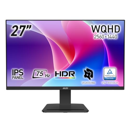 Amazon.co.jp: MSI ビジネスモニター 27インチ WQHD IPSパネル 75Hz